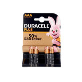 Duracell Plus Power Alkaline Batteries AAA LR03 / MN2400 4 Units